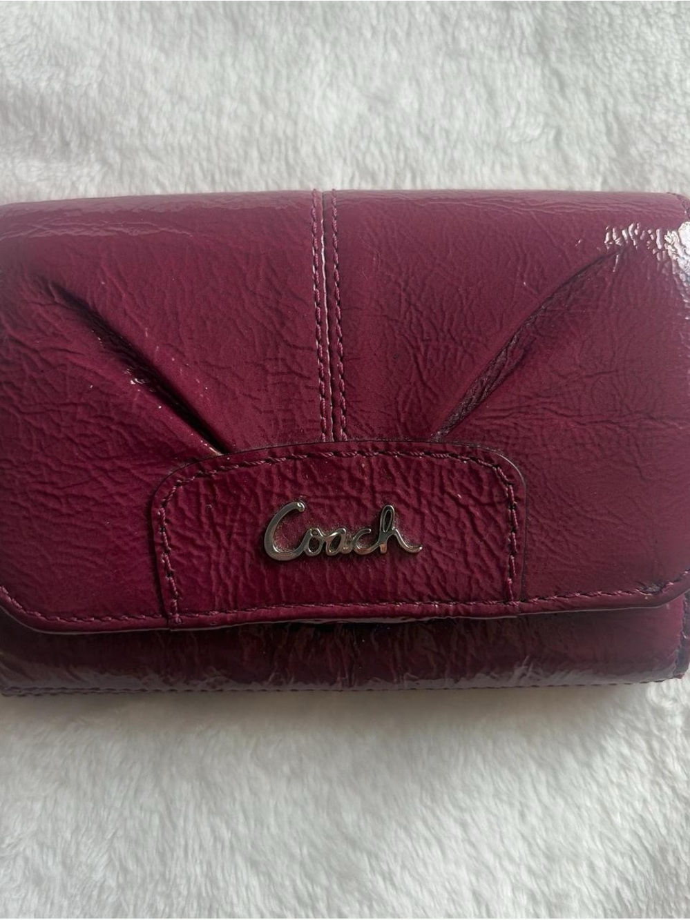 Coach Small Wallet in Berry Plum